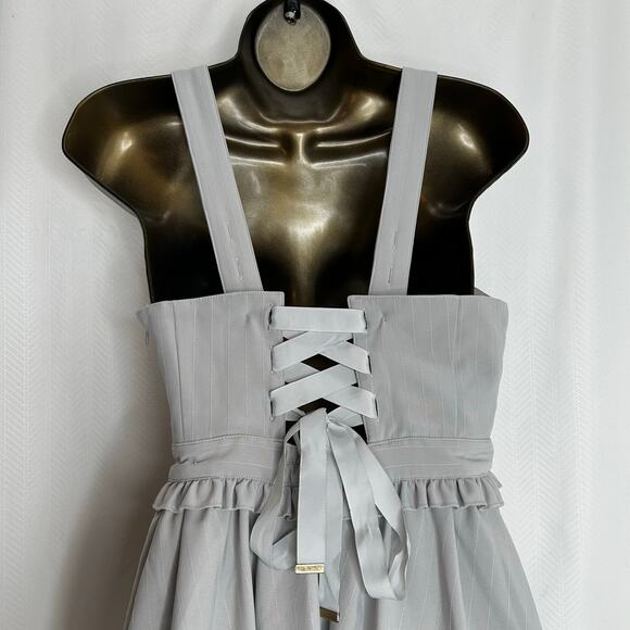Secret Honey gray sleeveless dress ruffle Kawaii J Fashion - Picture 4 of 6